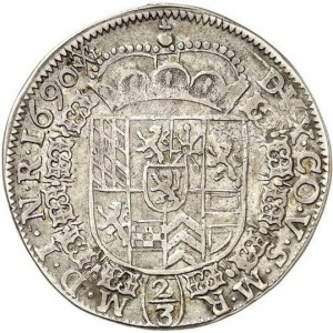Аверс монеты Юлих-Берг, ⅔ талера, 1690