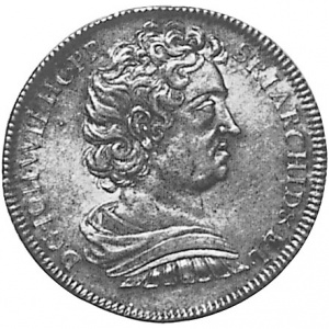 Аверс монеты Юлих-Берг, ⅔ талера, 1709-1710