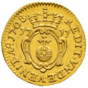 Реверс монеты Юлих-Берг, ¼ дуката, 1711