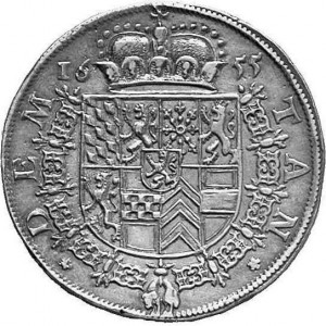 Реверс монеты Юлих-Берг, 1 талер, 1655