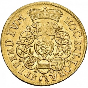 Реверс монеты Юлих-Берг, 2 дуката, 1707