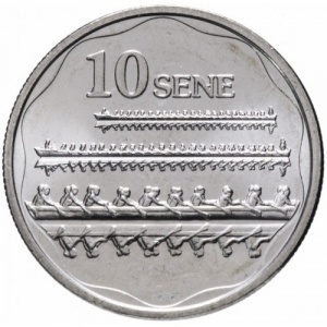 Реверс монеты Самоа, 10 сене, 2011-2015