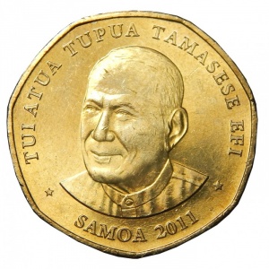 Аверс монеты Самоа, 1 тала, 2011-2015