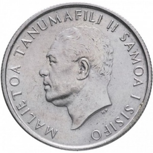 Аверс монеты Самоа, 5 сене, 1967