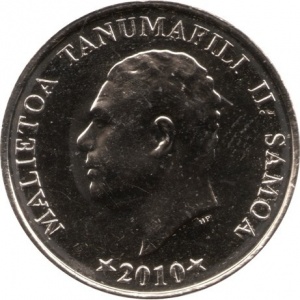 Аверс монеты Самоа, 5 сене, 2010