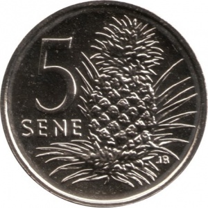 Реверс монеты Самоа, 5 сене, 2010