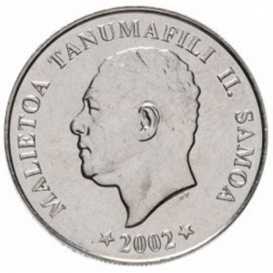 Аверс монеты Самоа, 10 сене, 2002-2010