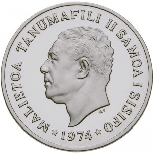 Аверс монеты Самоа, 20 сене, 1974-2000