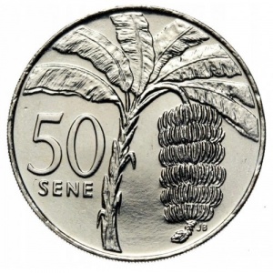 Реверс монеты Самоа, 50 сене, 2002-2010