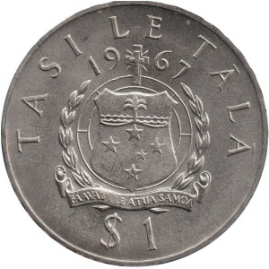 Реверс монеты Самоа, 1 тала, 1967