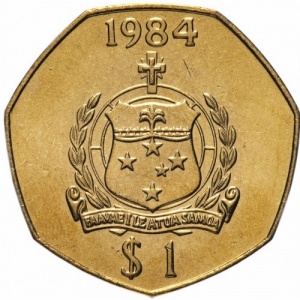 Реверс монеты Самоа, 1 тала, 1984