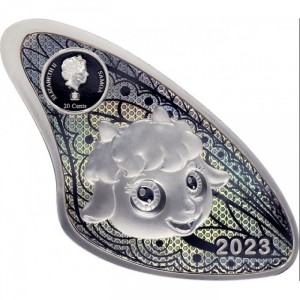 Аверс монеты Самоа, 20 центов, 2023, Китайский гороскоп - год козы