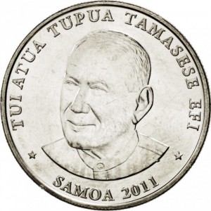 Аверс монеты Самоа, 50 сене, 2011