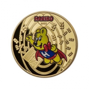Реверс монеты Самоа, ½ доллара, 2022, Медведь Haribo /Супергерой/