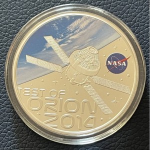 Реверс монеты Самоа, ½ доллара, 2023, История НАСА - Испытание Ориона