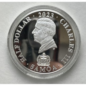 Аверс монеты Самоа, ½ доллара, 2023, История НАСА - Викинг 1