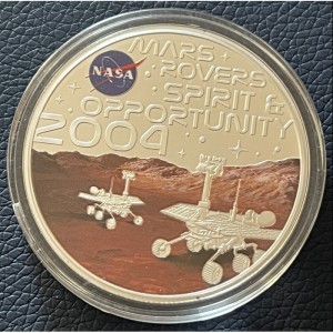Реверс монеты Самоа, ½ доллара, 2023, История НАСА - Марсоходы Дух и Возможность