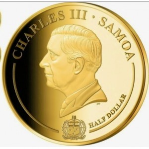 Аверс монеты Самоа, ½ доллара, 2025, Гарри Поттер-искатель