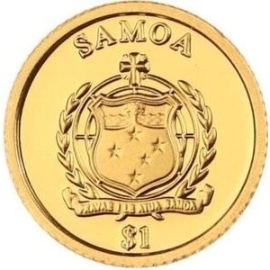 Аверс монеты Самоа, 1 доллар, 2015, 25 лет воссоединения Германии