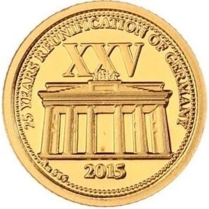 Реверс монеты Самоа, 1 доллар, 2015, 25 лет воссоединения Германии