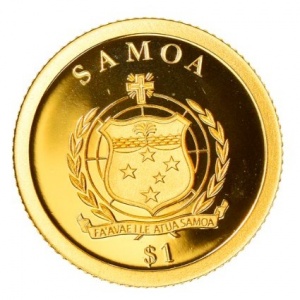 Аверс монеты Самоа, 1 доллар, 2016, Изабелла II Испанская