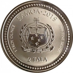 Аверс монеты Самоа, 2 тала, 2019, Морской конек