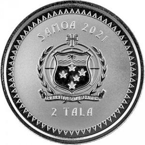 Аверс монеты Самоа, 2 тала, 2021, Морской конек