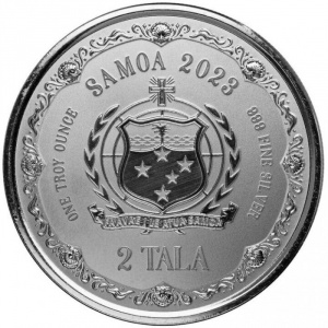Аверс монеты Самоа, 2 тала, 2023, Русалочка Мать и Дочь / Brilliant uncirculated/