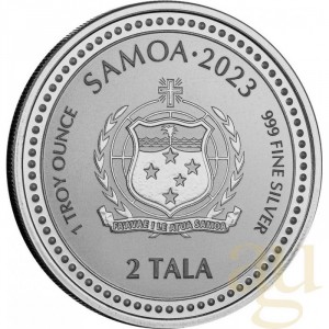 Аверс монеты Самоа, 2 тала, 2023, Морской конек /BU/
