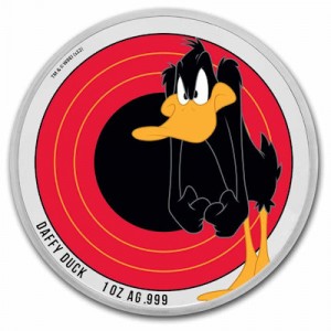 Реверс монеты Самоа, 5 долларов, 2022, Looney Tunes - Даффи Дак, Цветное покрытие