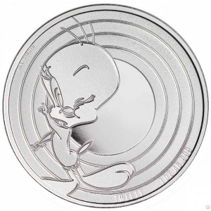 Реверс монеты Самоа, 5 долларов, 2023, Looney Tunes - Твити