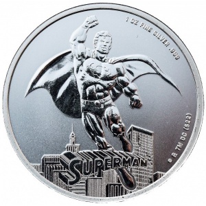 Реверс монеты Самоа, 5 долларов, 2023, DC Comics - Супермен
