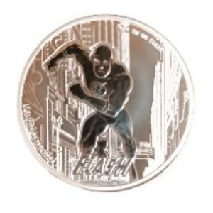 Реверс монеты Самоа, 5 долларов, 2023, DC Comics - Флэш