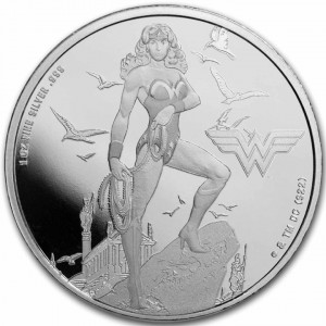Реверс монеты Самоа, 5 долларов, 2024, DC Comics - Чудо-женщина