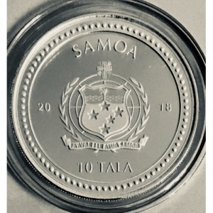 Аверс монеты Самоа, 10 тала, 2018, Морской конек