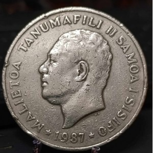 Аверс монеты Самоа, 50 сене, 1987, 25 лет Независимости