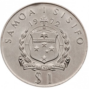 Аверс монеты Самоа, 1 тала, 1972, 250 лет открытию Самоа