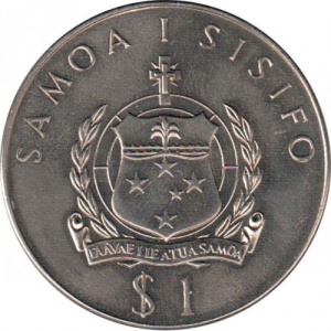 Аверс монеты Самоа, 1 тала, 1976, XXI Летние Олимпийские игры 1976, Монреаль