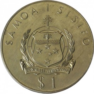 Аверс монеты Самоа, 1 тала, 1978, ХI Игры Содружества