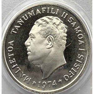 Аверс монеты Самоа, 10 сене, 1974