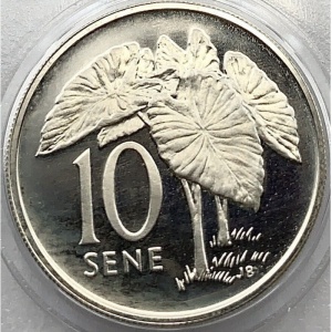 Реверс монеты Самоа, 10 сене, 1974