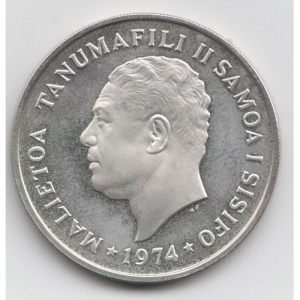Аверс монеты Самоа, 50 сене, 1974