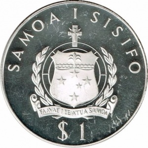 Аверс монеты Самоа, 1 тала, 1974, Х Игры Содружества