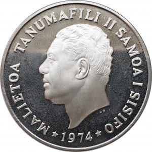 Аверс монеты Самоа, 1 тала, 1974