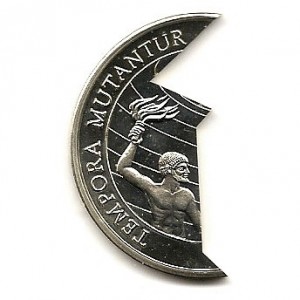 Реверс монеты Самоа, 5 долларов, 1997, Времена меняются /Tempora Mutantur/