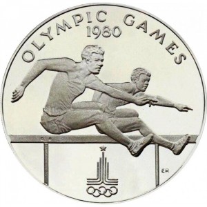 Реверс монеты Самоа, 10 тала, 1980, XXII Летние Олимпийские игры, Москва 1980