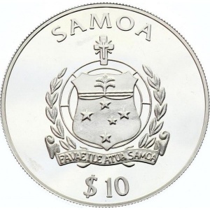 Аверс монеты Самоа, 10 тала, 1999, Eber
