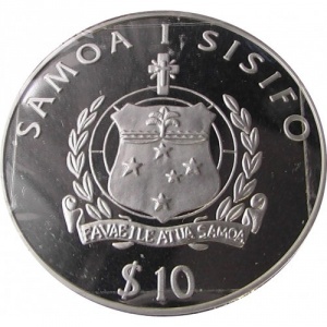 Аверс монеты Самоа, 10 тала, 2000, XXVII летние Олимпийские Игры, Сидней 2000