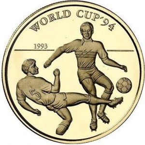 Реверс монеты Самоа, 50 тала, 1993, Чемпионат мира по футболу - США 1994