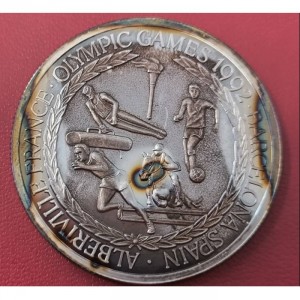 Реверс монеты Тёркс и Кайкос, 20 крон, 1992, Олимпийские игры Барселона 1992 и Альбервиль 1992 /конный спорт, футбол/